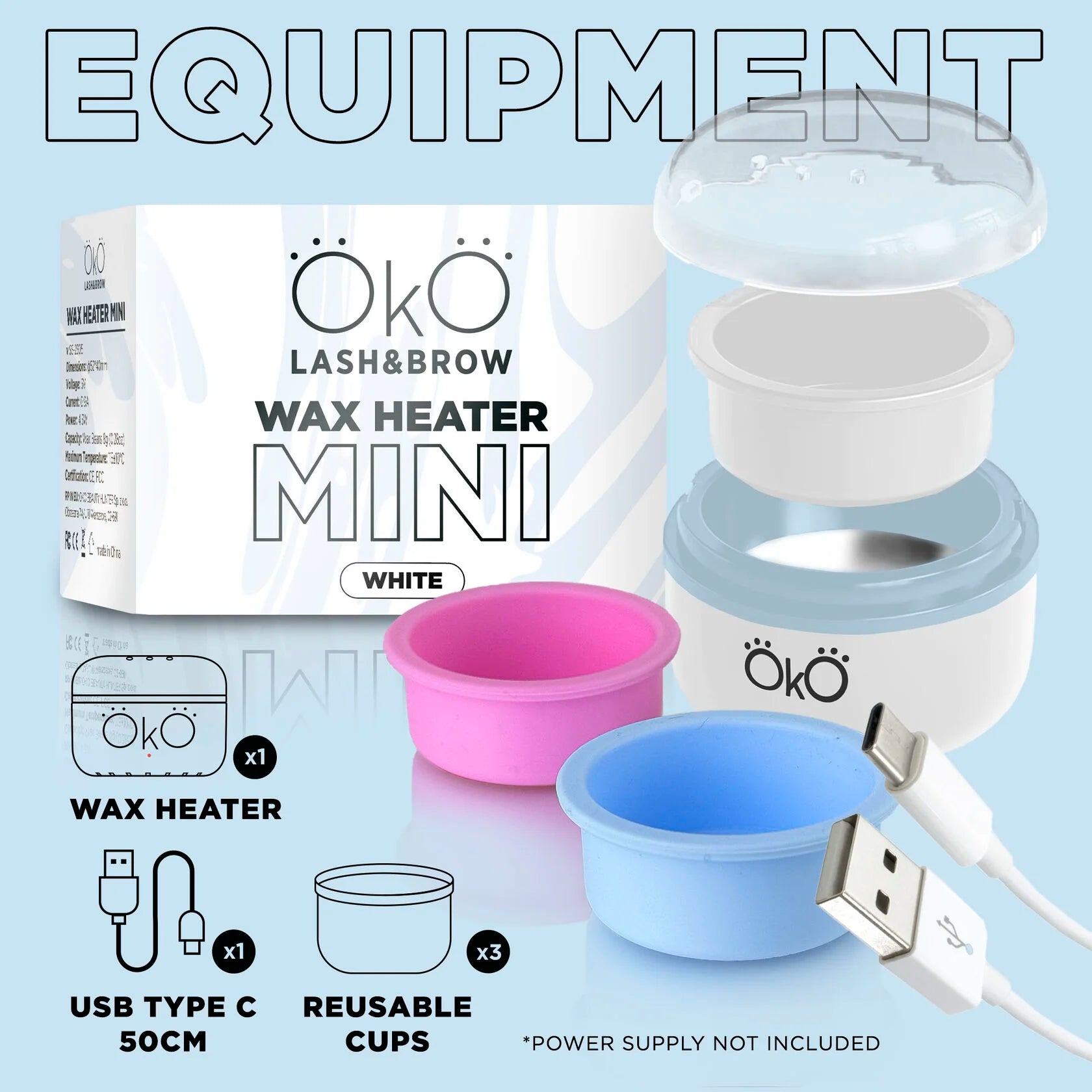 Mini Wachserhitzer weiß