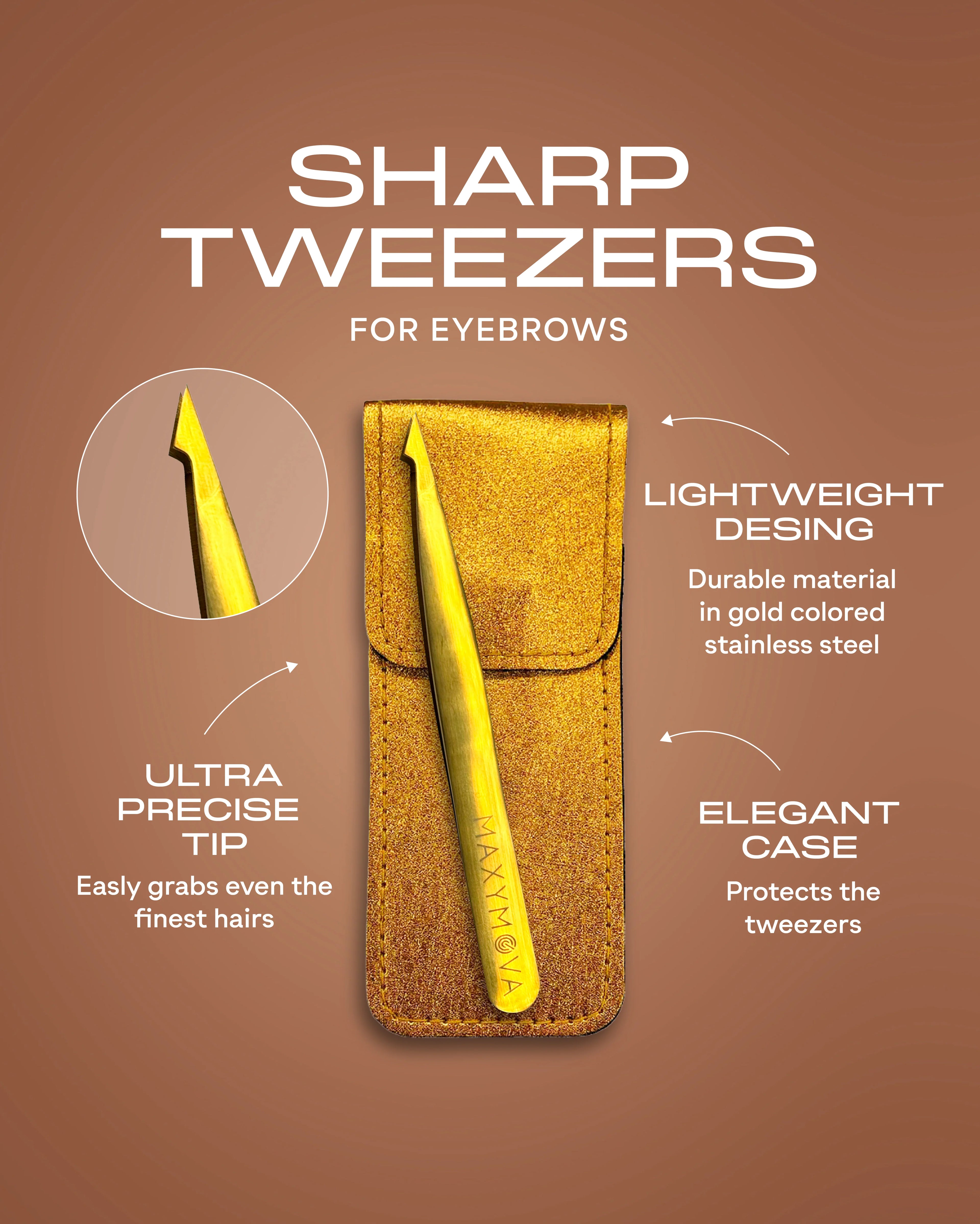 Augenbrauenpinzette gold
