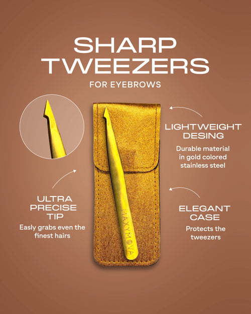 Augenbrauenpinzette gold